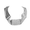 Collares Europeos y Americanos para Mujer, Rayas Horizontales Multicapa, Collares Cuadrados, Pedrería, Diamantes Completos, Accesorios para Banquetes, Accesorios de Pasarela de Moda al por Mayor