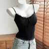 Camisola de encaje blanco para mujer, nuevo modelo de verano 2025, con copas incorporadas, se puede usar como capa interior o sola, top ajustado