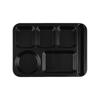 Plato de Cena de Paja de Trigo Transfronterizo Comedor Estudiantil Gran Capacidad Plato Rectangular Dividido Doméstico Comercial Plato para Arroz Plato para Comida Rápida