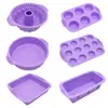 Molde para Pastel de Chifón Molde de Silicona Grado Alimenticio Resistente a Altas Temperaturas Molde para Pan Tostado Juego de Moldes para Hornear
