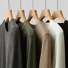 300g terciopelo de palillo temperatura constante para hombre doble cara base de terciopelo cuello redondo cálido manga larga camiseta otoño e invierno