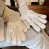 Personalização de Pedido PequenoLuvas de Inverno sem Dedos com Alto Valor Estético, Luvas de Lã Tricotadas com Laço de Renda para Tela Sensível ao Toque