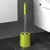 Cepillo para Inodoro para Limpieza de Baño en Casa, Sin Rincones Muertos, con Base, Juego de Mango Largo para Limpiar