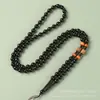 Cordón para Collar Largo de Obsidiana Sintética, Cadena Tejida a Mano para Suéter, Cordón para Colgante, Accesorio de Cadena de Cuentas para Mujer, Cordón Colgante