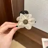 Nuevo Clip Pinza de Tiburón para el Pelo de Verano con Malla de Diamantes Brillantes Gipsófila Girasol Todo Fósforo para la Parte Posterior de la Cabeza para Mujeres