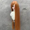 Peluca Lucy BJD pelo en bruto flequillo liso se puede modificar pelo de mano puede ser pelo rizado hacer modelado peluca de seda suave