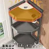 Estante de cocina para esquina de encimera, organizador multifuncional, estante triangular de esquina de pared para especias y frascos de condimentos, estante de almacenamiento multicapa