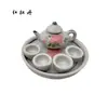 Juego Creativo de Mini Cerámica para Té Casa de Juego Interactiva para Niños Juguete Set de Té para Niños Regalo de Jardín de Infancia