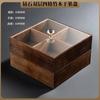 Caja de fruta de madera maciza, nueva caja de dulces con plato de fruta chino, rejilla para sala de estar, hogar, con tapa, plato de nueces, caja de almacenamiento de bocadillos de frutas secas