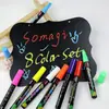 Canetas marca-texto de LED, projetadas para uso em barracas de rua, são apagáveis, coloridas e adequadas para pintura em aquarela, publicidade e anotações em quadros negros pequenos.