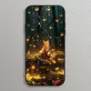 Adequado para capa de celular Samsung S25Ultra A57 capa protetora S24 borboleta da floresta TPU macio S26PLUS ilustração
