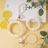Etiqueta de corona de flores para coche diy adornos colgantes arcilla de cristal casera accesorios de regalo de personalidad material anillo de ratán