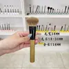 Pincel Chanfrado Fluffy de Pelo de Raposa para Base em Pó Solto e Compacto, Feito de Pelo Animal de Cangzhou, Pincel Chanfrado Extra Grande de Pelo Animal