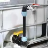 Conector de tanque IBC transfronterizo, accesorios para tanque, conector de tubería de PE, codo para tanque de jardín