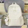 Mochila de Cuadros Estilo Universitario de Alta Apariencia Estilo Japonés para Estudiantes de Secundaria y Preparatoria, Casual y Ligera, Mochila de Gran Capacidad para Clase