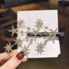 Nova Gypsophila Moda Menina Star Hair Clip Internet Liga Vermelha Diamante Acessórios de Cabelo Coleção Hollow Bangs Side Clip