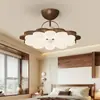 Lustre de Quarto Cor de Creme Estilo Francês 2026 Novo Vintage Iluminação de Teto para Quarto de Criança Luminárias Criativas Florais para Quarto Principal