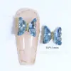 Arte de Uñas Cristal Mariposa Diamante Joyería Super Brillante Hielo Transparente Color Aurora Popular en Internet Venta Caliente Decoración de Uñas Metálica Tridimensional