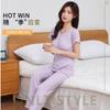 Estilo Nuevo Primavera y Verano Ropa Sin Sujetador para Embarazo y Postparto Confinamiento Hogar Talla Grande Lactancia Modal Botón Frontal Conjunto