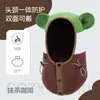 Chapéus Infantis, Estilo Outono e Inverno, Chapéu Lei Feng, Top Redondo Sem Aba, Espessado e Quente, Chapéu de Bebê, Proteção para Orelhas, À Prova de Vento, Forrado com Lã