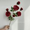 Nueva flor de simulación 7 Rosa de Té 7 rosas boda auditorio fondo florero suave exportación