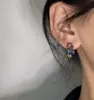 Brincos de Tarraxa com Strass Estilo Francês de Luxo Leve com Design de Moda de Nicho Doce e Cool, de Alta Qualidade, Elegantes, Requintados e Compactos