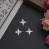 Colgante de trébol de cuatro hojas de aleación Accesorios para joyería DIY Pulsera de estilo antiguo Conectores para pendientes de collar que conservan el color