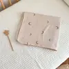 Gasa doble para aire acondicionado es al por mayor 110*130cm manta fina de gasa para maternidad e infantil algodón arrugado color algodón de azúcar