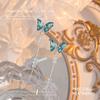 Popular aleación cristal mariposa perla colgante cadena joyería para uñas Nuevo Aurora mariposa tridimensional accesorios de diamantes