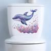 Nuevos divertidos dibujos animados fun-m78 ballena flor hojas mariposa pegatinas para inodoro baño embellecimiento del hogar pegatinas de pared autoadhesivas