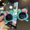 Óculos de Sol de Laço com Proteção UV para Meninas Tirando Fotos, Óculos de Ursinho Fofos para Crianças, Óculos de Sol Cartoon Fofos para Bebês Meninos