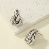 Pendientes Europeos y Americanos de Estilo Transfronterizo, de Círculo Dorado Geométrico, Trenzados Múltiples Capas con Diseño de Nicho, Pendientes de Moda y Versátiles