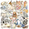 Compra Directa Transfronteriza [con Certificación Ce.Cpc] 50 Pegatinas de Gato Lindas para Acuarela para Gatos Mascotas Adorables, Botellas de Agua y Diarios