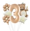 Nuevo Globo de Película de Aluminio de Pastel Mágico de Oso Set Número 32 pulgadas Garra de Oso Fiesta de Cumpleaños Infantil Accesorios para Fotos