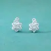 Novo Pingente de Flor de Diamante Exquisito em Prata Esterlina S925 Pingente de Flor Acessórios para Pulseira DIY Colar Material
