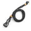 Bolsa de Malla Tejida de Piedra Natural Transfronteriza Colgante de Collar Telescópico Ajustable Portamallas Hecho a Mano Cuerda Retro Amatista Piedra Cruda