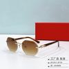 Tarjeta hogar especial transfronteriza para gafas de sol sin marco adorno de cristal de diamante 18 gafas de sol gafas de hombre moda al por mayor 0439s