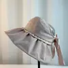 Estilo Coreano Nuevo Verano Anti-UV Cola de Caballo Sombrero de Sol para Exteriores Plegable Ala Ancha Sombrero de Protección Solar