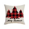 Conjunto de Quatro Fronhas Decorativas de Natal, Árvore de Natal, Rena, Decoração de Letras, Sofá, Sala de Estar, Almofadas Decorativas para Lançar ao Ar Livre