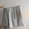Estilo Wabi-Sabi Minimalista Rústico Algodón y Lino Transpirable Relleno de Fibra de Soja Li Guanqi Edredón Delgado Individual/Doble Lavable a Máquina para Aire Acondicionado