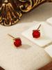 Aretes de Perlas de Imitación Moda Simple Aretes de Perlas Joyería Acero Inoxidable Versátil Zircón Retro Mini Aretes Redondos para Mujeres