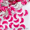 Producto Nuevo Popular Transfronterizo 5*8 Forma de Luna Planos Diamantados Fondo Diamantado Joyería Accesorios Vidrio Arte de Uñas Diamante Al Por Mayor