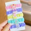 Toalla acrílica de dibujos animados para niña, anillo para el intestino grueso, color arcoíris, bonitos y cálidos accesorios para el cabello