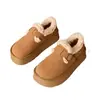 Zapatos Birkenstock Flocados para Mujer 2026 Nuevo Invierno Mujeres Embarazadas sin Cordones Suela Suave Zapatos de Algodón Cálidos Suela Gruesa Mocasines de Lana