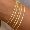 Pulseira transfronteiriça europeia e americana popular na Amazon, conjunto de pulseiras da moda com cinco peças, pulseira de corrente de metal personalizada para atacado