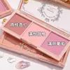Rubor de tres colores productos originales maquillaje nude mate natural naranja duradero Rouge económico maquillaje para estudiantes rubor rosa azul liso