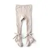 Meias Calças Infantis de Primavera e Outono, Leggings de Bebê, Meia-Calça Feminina Classe A, Meias Femininas com Laço, Leggings de Bebê