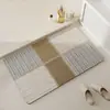 Alfombrilla de Baño Estilo Wabi-sabi Entrada de Inodoro Absorbente de Agua Secado Rápido Alfombrilla de Piso de Tierra de Diatomeas para el Hogar Fácil de Limpiar Alfombrilla Antideslizante