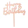 Decoración para Pastel de Cumpleaños Feliz con Alfabeto de Acrílico Tarjeta Inserto Tarjeta de Garabato Plugin de Horneado