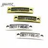 YuenZ Accesorios para joyería DIY Placa para mejor amigo Colgante de aleación Colgante pequeño de aleación retro S203